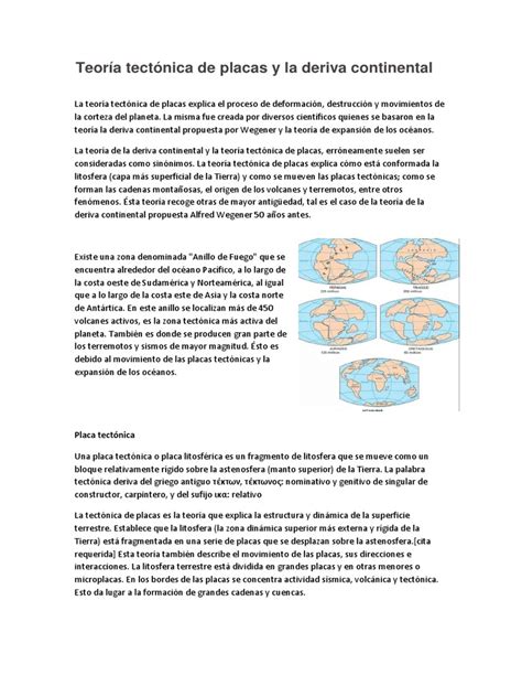 Teoría Tectónica De Placas Y La Deriva Continental Descargar Gratis Pdf Placas Tectónicas