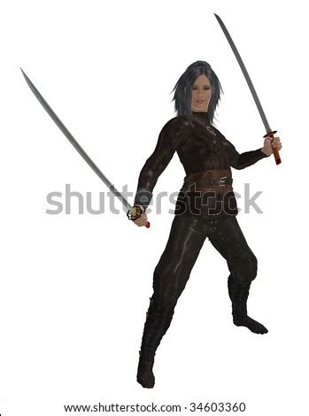 Woman Kneeling Holding Sword Stock Illustration 34603363 Shutterstock