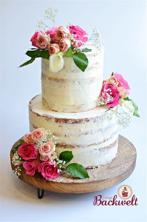 Hochzeitstorte Im Semi Naked Cake Stil Jennys Backwelt