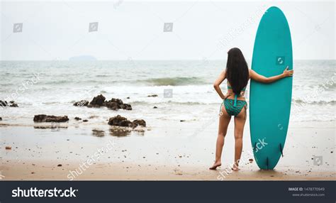 Sexy Asian Bikini Surfer Girl Surfboard Stock Photo 1478770949 Shutterstock