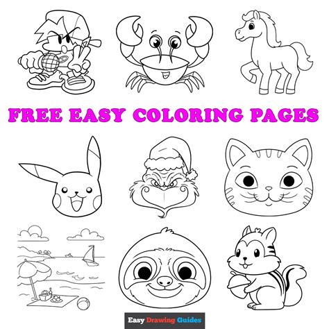 Free Printable Easy Coloring Pages for Kids