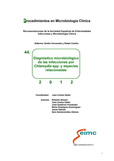 Seimc procedimiento microbiologia 44 MICROBIOLOGÍA I Procedimientos