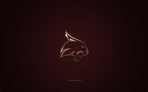 Download wallpapers Texas State Bobcats logo, American football club ...