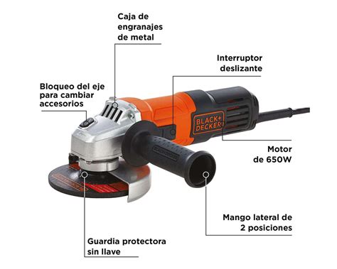 Esmeriladora Angular Black Decker G650K5 B3 4 1 2 650 W Coppel