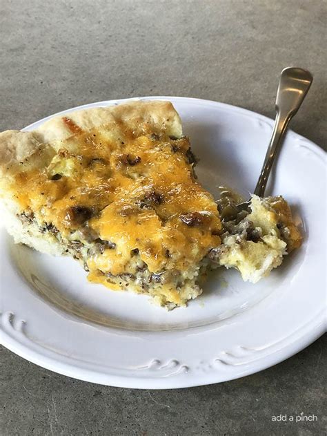 Southern Sausage Cheddar Quiche Recipe - Add a Pinch