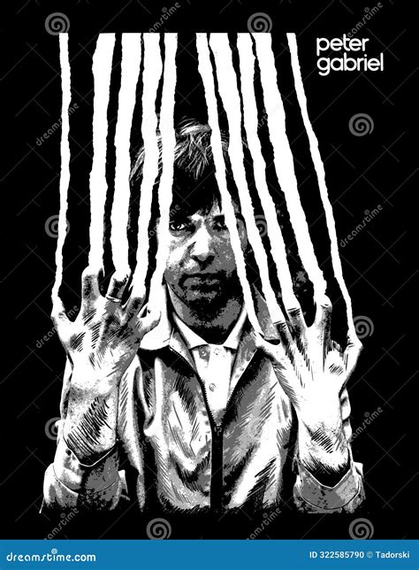 peter gabriel  scratch album vector illustration editorial image
