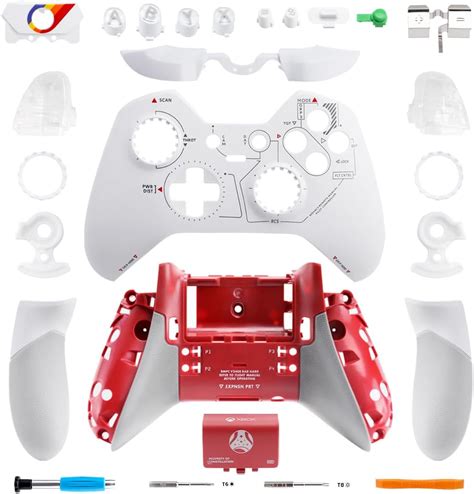 Deal4go Translucent Faceplate Full Housing Shell Kit W Full Buttons Thumbsticks