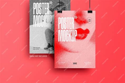 Premium Psd Blur Posters Mockup