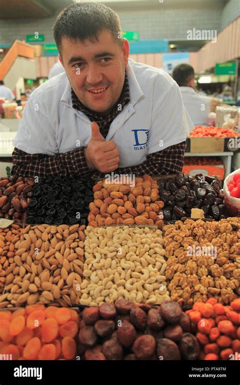 Kazakhstan; Almaty, Green Market, food, people Stock Photo - Alamy