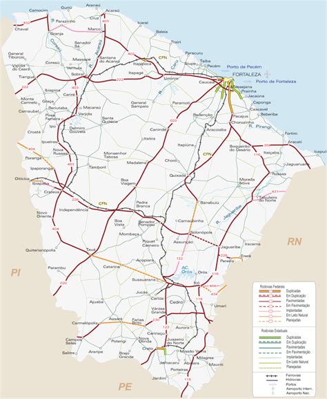 Mapas do Estado do Ceará Geografia Total