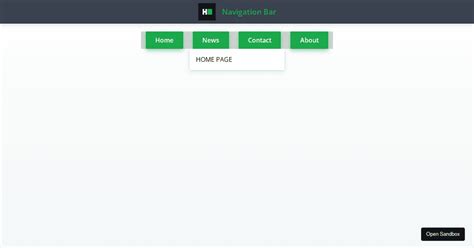 Navigation Bar React Codesandbox