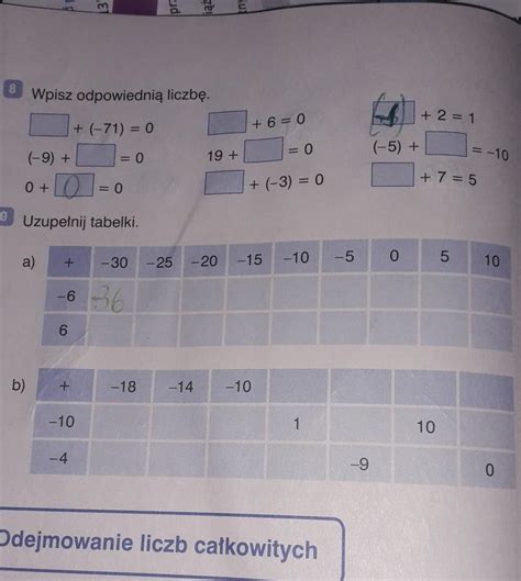 Wpisz Odpowiednie Liczby Zadanie Strona Dodawanie Liczb