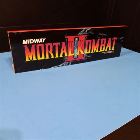 ARCADE 1UP MORTAL Kombat II Original Wood Marquee Gen 1 Stand Up