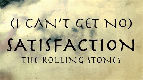 I Cant Get No Satisfaction The Rolling Stones Lyrics 和訳 ローリング