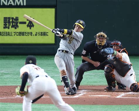 55 巨人 2 4 阪神 近本4号先制2ランhr、佐藤輝明、前川追加点、才木5回2失点で3勝目！ 巨人・高橋礼3失点で敗戦 セ