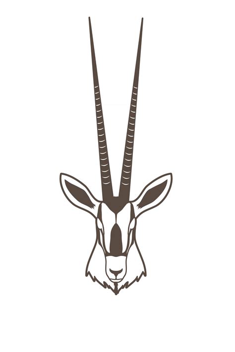 Oryx Head Outline 2520576 Vector Art At Vecteezy