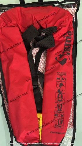 Cloth Red Inflatable Life Jacket Lalizas At Rs In Mumbai Id