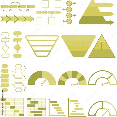 infographic chart set stock vector adobe stock