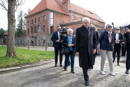 President Italian Republic Sergio Mattarella Visits Editorial Stock