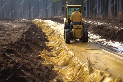 Premium Photo | Grader creating a berm for erosion control Best grader ...