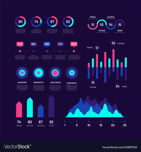 Infographic elements bar graphs marketing Vector Image