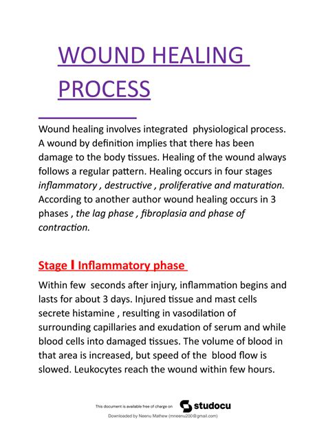 SOLUTION: Wound healing process medical surgical nursing - Studypool