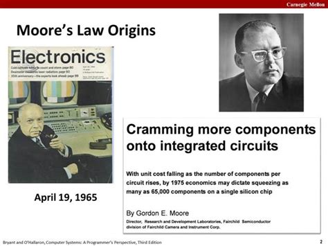 The Future Of Computing Moores Law Compsci 15 213 Lecture 27