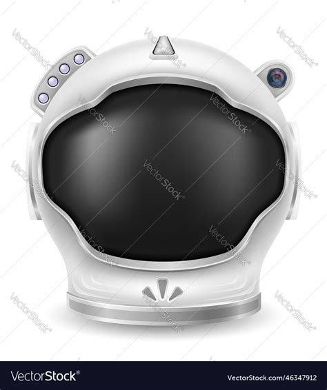 Space astronaut helmet for spaceship flight Vector Image