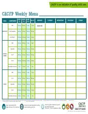 Weekly Menu Template Cacfp Org Pdf CACFP Is An Indicator Of Quality