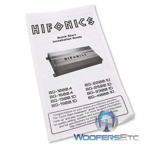 Hifonics Bg D Monoblock W Rms Class D Brutus Series Amplifier