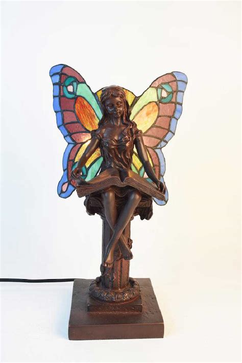 Tiffany Style Stained Glass Fairy Lamp