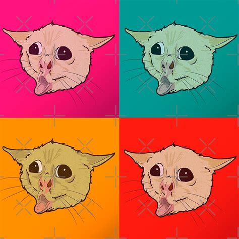 Popcat Crazy Cat Meme Pop Art By Licencapoetica Redbubble