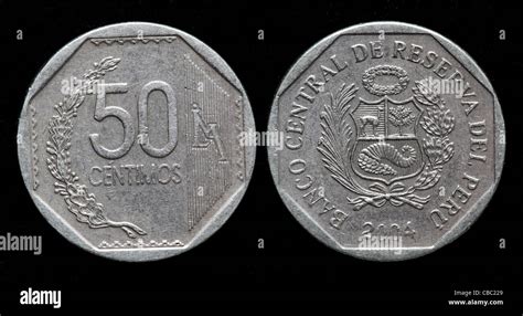 Moneda De C Ntimos Per Fotograf A De Stock Alamy