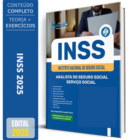 Apostilas Para O Concurso Inss - Apostila INSS 2025 - Analista - Assistente Social - Serviço Social ...
