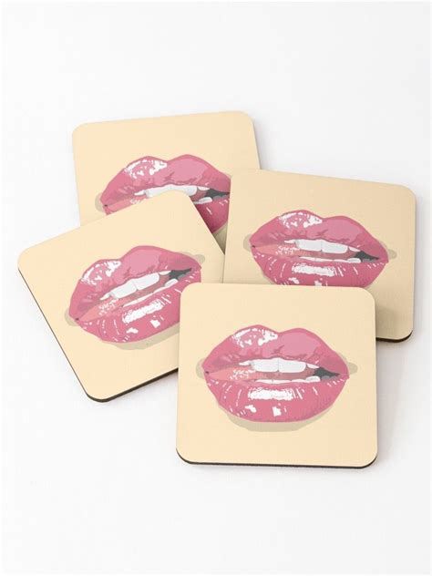 Sexy Lips Coasters Set Of 4 By Mstfcntrk Sexy Lips Coaster Set Coasters