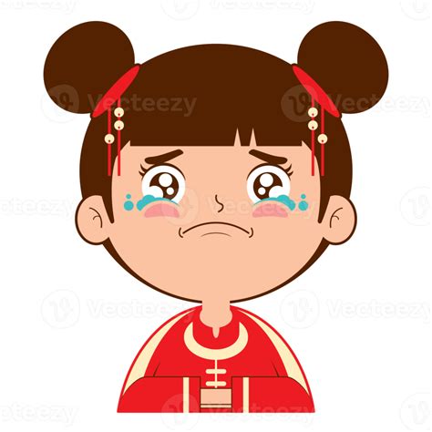 Ni A China Llorando Cara Dibujos Animados Lindo Png