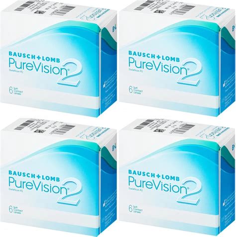 Pure Vision 2 Bausch Lomb 1 00 14 8 6 24 штук 4 пачки по 6