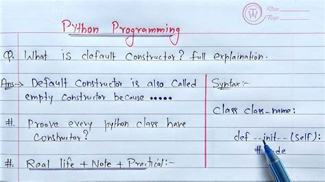 Default Constructor In Python Learn Coding YouTube