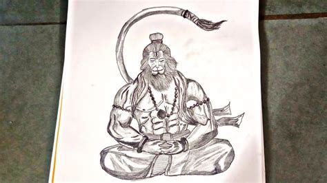 How To Draw Lord Hanuman Full Body Detail Step By Step Tutorial For