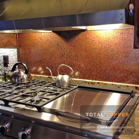 Distressed Light Copper Backsplash Sheet Color Copper Patina Copper