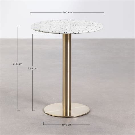 Table de Bar Ronde en Terrazzo Ø60 cm Malibu SKLUM