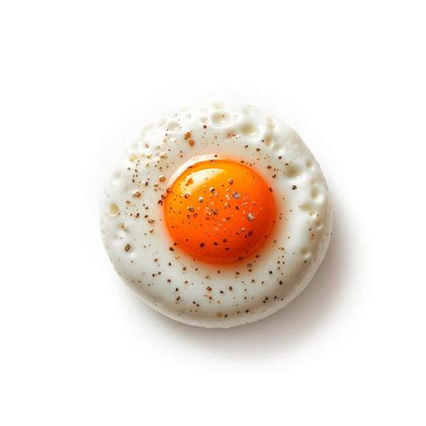 Premium Photo Fried Egg On White Background Generative Ai