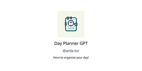 Day Planner Gpt Gpts Features And Functions Examples And Prompts Gpt Store