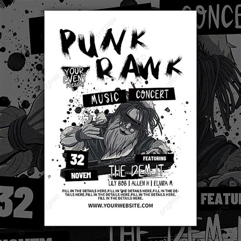 Punk Rock Music Show Template Download On Pngtree