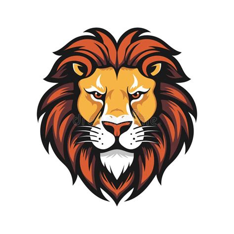 Lion Face Logo Design Lion Head Emblem For Sport E Sport Teams And T