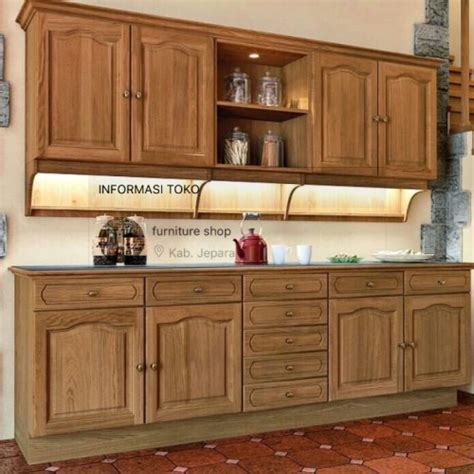 Jual Kitchen Set Lemari Dapur Rak Dapur Kayu Jati Kab Jepara