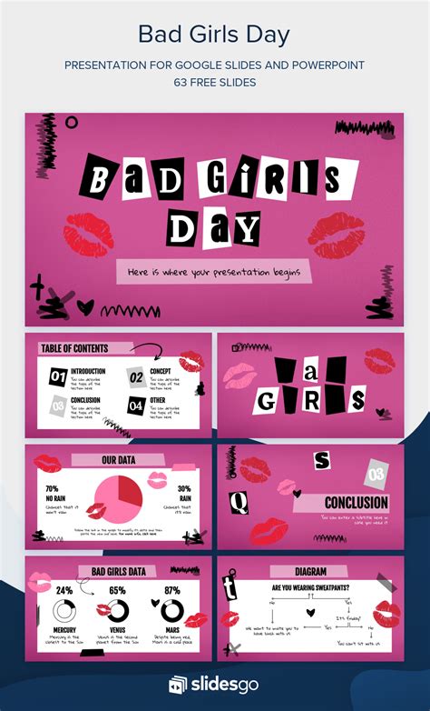 Bad Gals Day Google Slides PowerPoint Template In 2024 Powerpoint