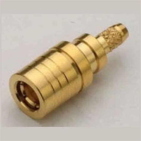 Smb Male Straight Crimp Connector For Rf Contact Material Brass At