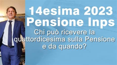 A Chi Spetta La Quattordicesima Sulla Pensione Scopri Tutto In