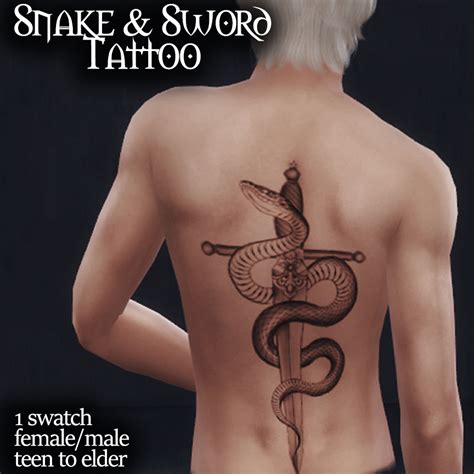 Install Snake Sword Back Tattoo The Sims Mods Curseforge